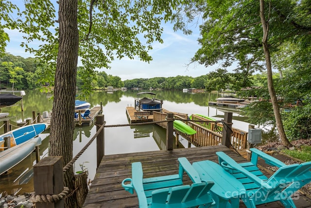 10452 Quiet Bay Ct, Charlotte, NC 28278 - dock featuring a water view