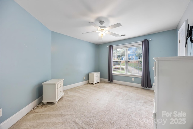 10452 Quiet Bay Ct, Charlotte, NC 28278 - unfurnished bedroom featuring baseboards, light carpet, and a ceiling fan