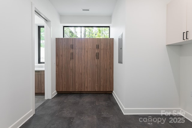 129 English Dr, Candler, NC 28715 - hall with baseboards and electric panel