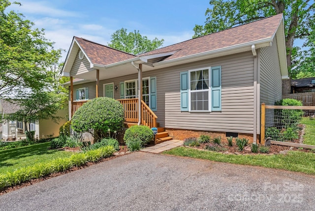 11 Louisville Pl, Asheville, NC 28806 - single story home with a shingled roof and crawl space