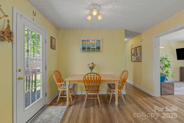 11 Louisville Pl, Asheville, NC 28806 - dining area featuring wood finished floors, baseboards, and a textured ceiling