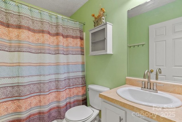 11 Louisville Pl, Asheville, NC 28806 - full bath with toilet, a textured ceiling, vanity, and a shower with shower curtain