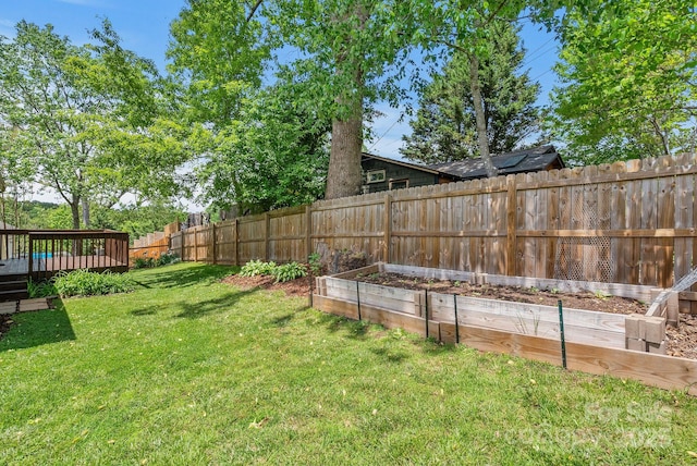 11 Louisville Pl, Asheville, NC 28806 - view of yard with a garden and a deck