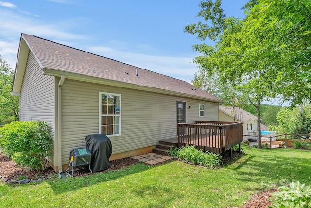 11 Louisville Pl, Asheville, NC 28806 - back of house featuring a deck, a yard, and a shingled roof