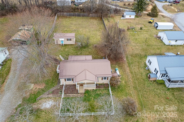 view from above of property