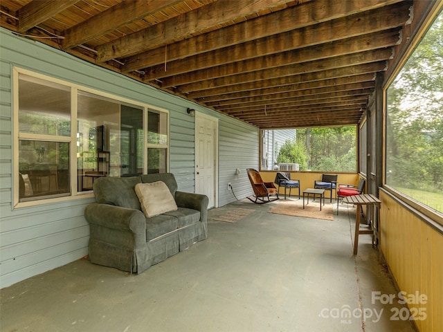 view of patio featuring an outdoor living space