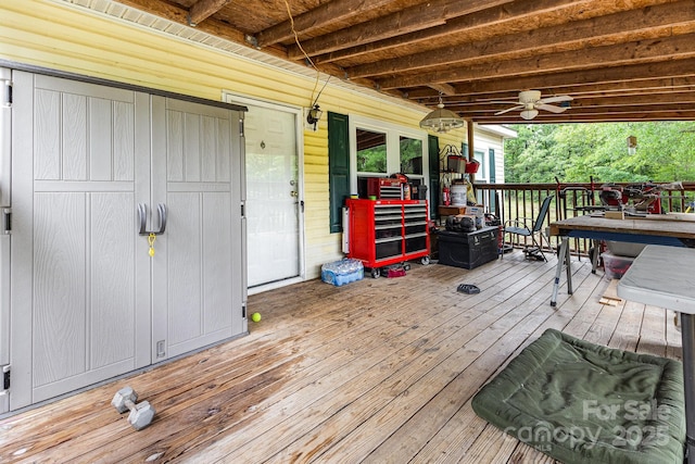 view of wooden deck