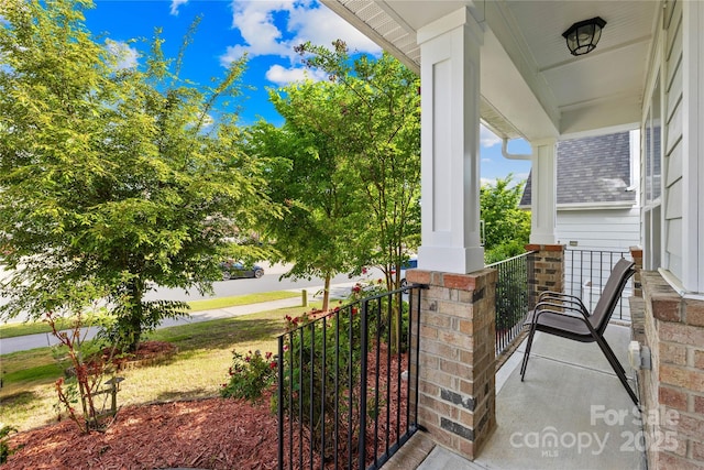 view of patio with covered porch