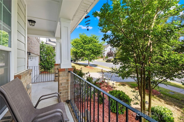 balcony with covered porch