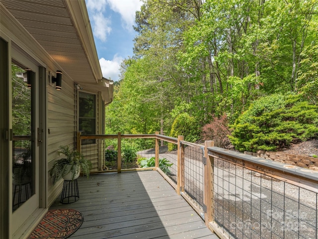 view of wooden deck