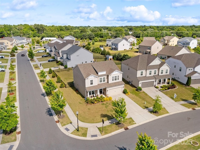 aerial perspective of suburban area
