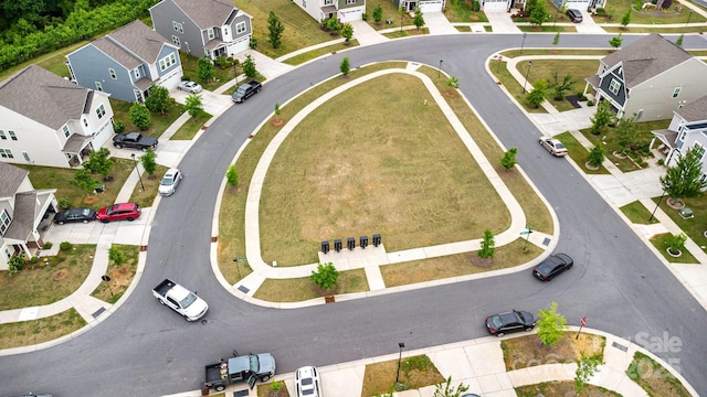 aerial view of residential area