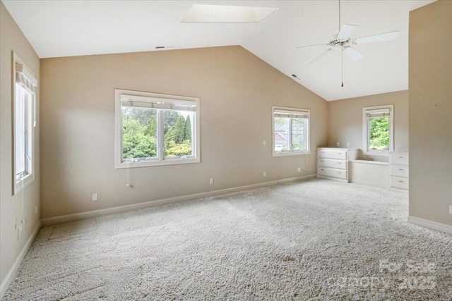 452 Kyfields, Weaverville, NC 28787 - unfurnished bedroom featuring lofted ceiling, carpet, baseboards, and ceiling fan
