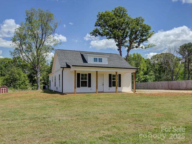 1454 King Rd, York, SC 29745 - modern inspired farmhouse featuring a shingled roof, board and batten siding, and covered porch