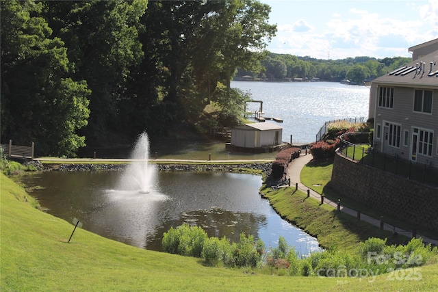 water view with fence