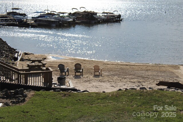 water view with a dock