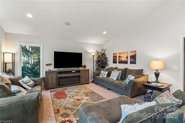 592 Shoreline Rd, New London, NC 28127 - living room featuring recessed lighting
