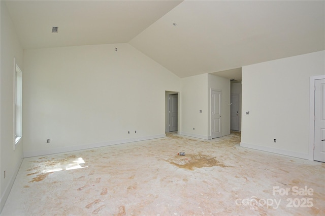 2706 Lyla Ave, Concord, NC 28027 - unfurnished room with high vaulted ceiling and baseboards