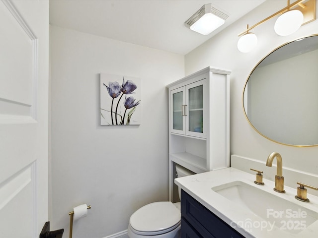 2315 Lawton Bluff Rd, Charlotte, NC 28226 - half bathroom featuring vanity and toilet