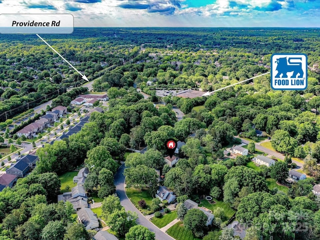 2315 Lawton Bluff Rd, Charlotte, NC 28226 - drone / aerial view of a heavily wooded area