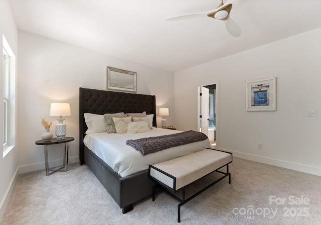 2006 St John St, Charlotte, NC 28216 - bedroom featuring light colored carpet and ceiling fan