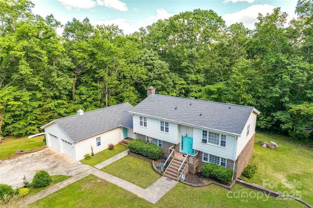 679 Fairforest Rd, Chester, SC 29706 - aerial view with a wooded view