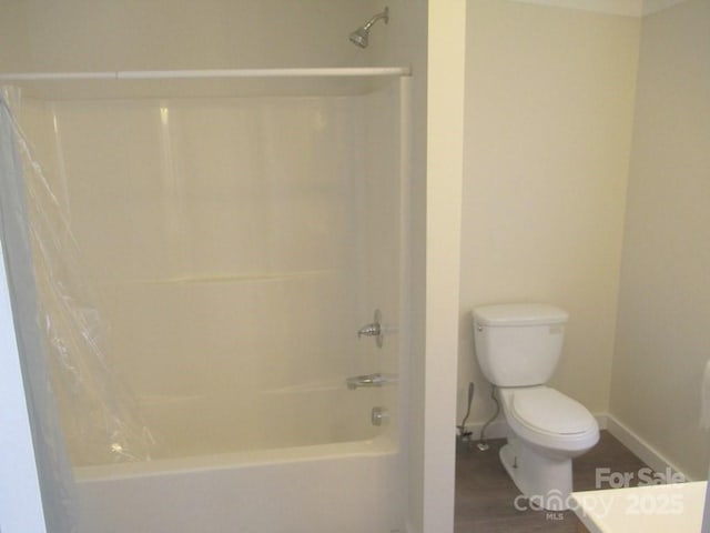 3315 Buffalo Shoals Rd, Newton, NC 28658 - full bath featuring shower / bath combination with curtain, toilet, and baseboards