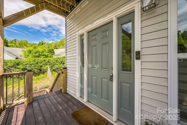 274 Old Bristol Rd, Boone, NC 28607 - view of exterior entry featuring a wooden deck