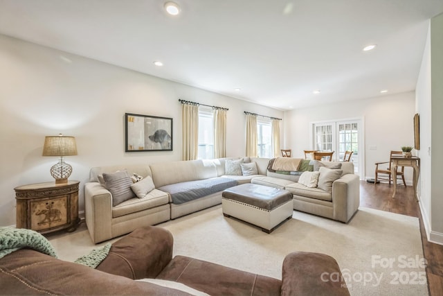 274 Old Bristol Rd, Boone, NC 28607 - living area with recessed lighting, wood finished floors, and baseboards