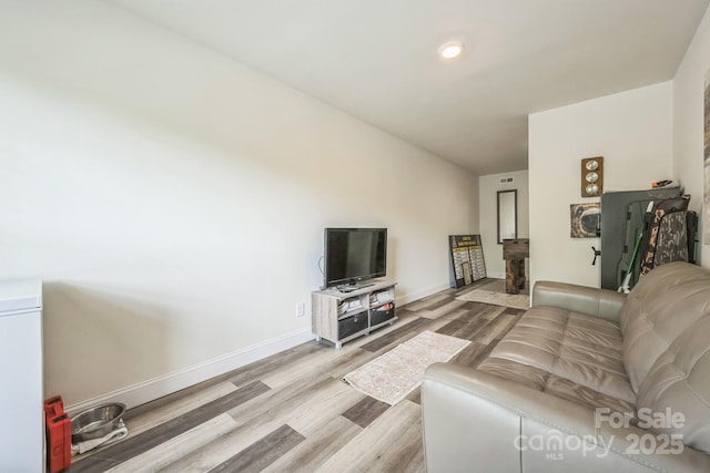 274 Old Bristol Rd, Boone, NC 28607 - living area featuring wood finished floors, baseboards, and recessed lighting