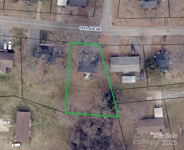 1464 19th Ave NE, Hickory, NC 28601 - map of property location featuring property parcel outlined