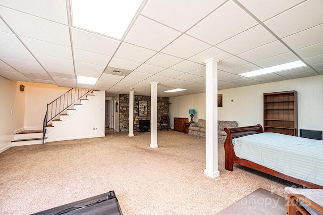 3520 4th Street Blvd NW, Hickory, NC 28601 - bedroom with carpet flooring and a paneled ceiling