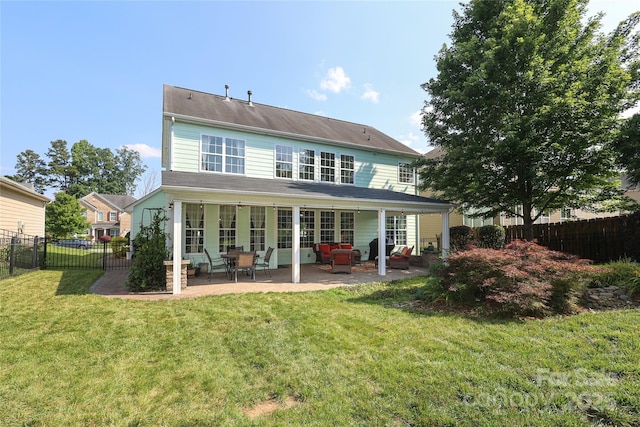 10217 Falling Leaf Dr, Concord, NC 28027 - rear view of property with a patio area and outdoor lounge area
