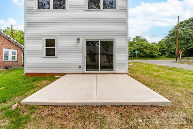 424 Airline Ave, Shelby, NC 28150 - back of property featuring a patio and a lawn