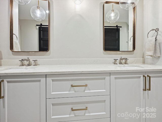 full bathroom with double vanity