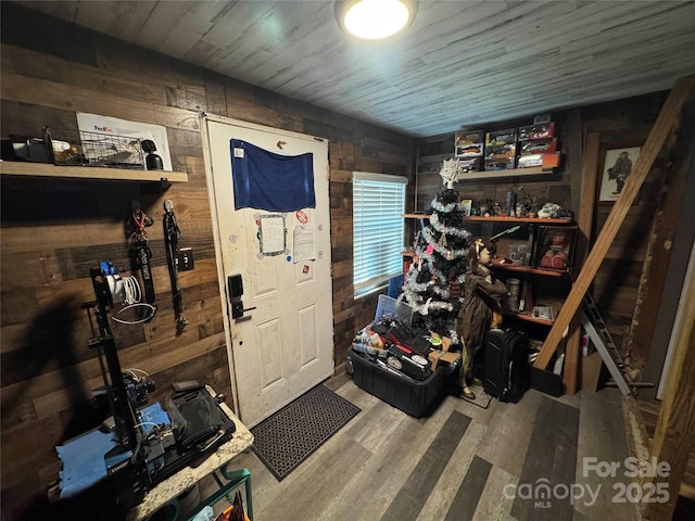 view of storage area