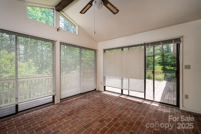 104 Ridge Dr, Stanley, NC 28164 - unfurnished sunroom with brick flooring