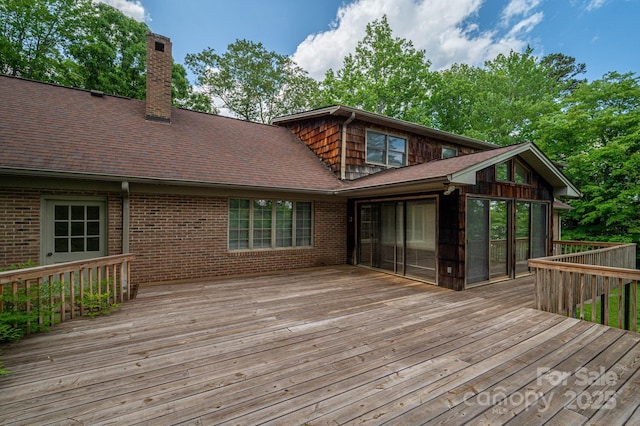 104 Ridge Dr, Stanley, NC 28164 - wooden terrace featuring a sunroom