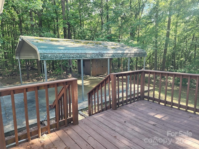 4409 Homestead Rd, Rock Hill, SC 29732 - deck featuring an outbuilding and a storage unit