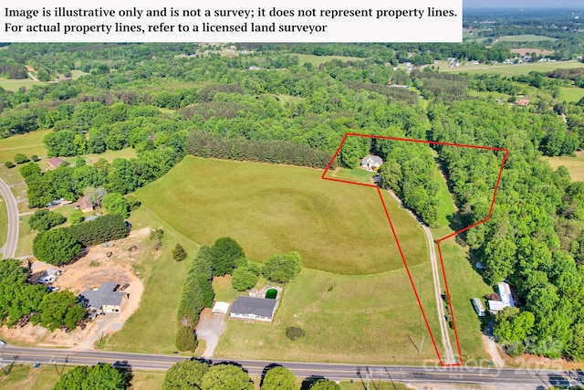 3610 Providence Mill Rd, Maiden, NC 28650 - aerial view of property's location featuring property boundaries highlighted
