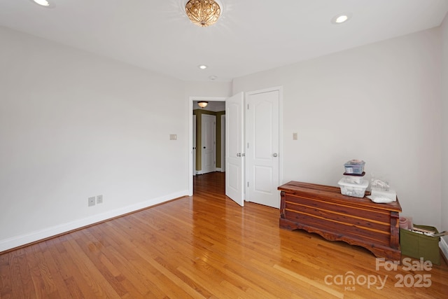 3610 Providence Mill Rd, Maiden, NC 28650 - bedroom with baseboards, light wood finished floors, and recessed lighting