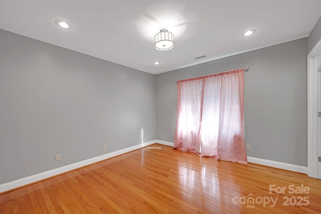 3610 Providence Mill Rd, Maiden, NC 28650 - empty room with baseboards, wood finished floors, and recessed lighting