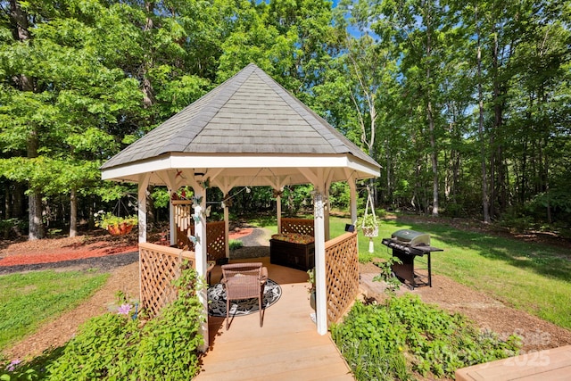 3610 Providence Mill Rd, Maiden, NC 28650 - view of home's community featuring a gazebo, a lawn, and view of wooded area