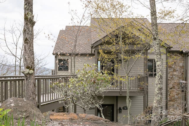 140 Slickrock Rd Unit F3, Burnsville, NC 28714 - back of property featuring a balcony and roof with shingles