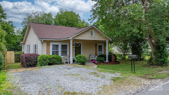 2212 Acme Rd, Belmont, NC 28012 - bungalow-style house featuring covered porch and a shingled roof