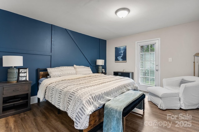 2212 Acme Rd, Belmont, NC 28012 - bedroom featuring dark wood-style flooring and access to outside
