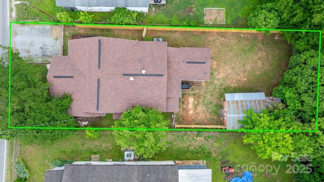 2212 Acme Rd, Belmont, NC 28012 - view from above of property with property parcel outlined