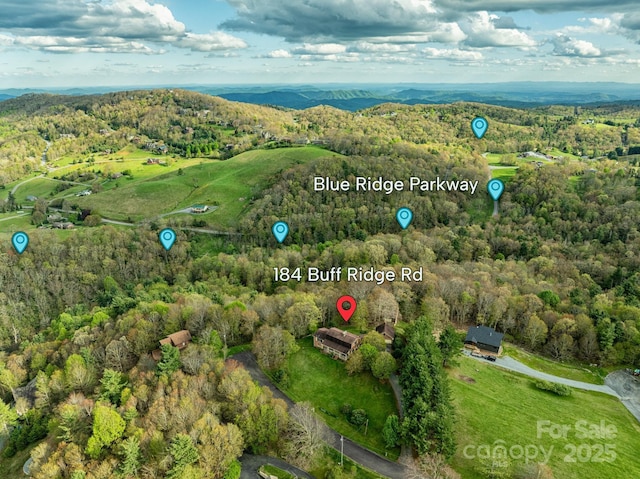 184 Buff Ridge Rd, Boone, NC 28607 - aerial overview of property's location featuring a heavily wooded area