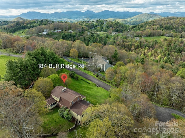 184 Buff Ridge Rd, Boone, NC 28607 - drone / aerial view of mountains and a heavily wooded area