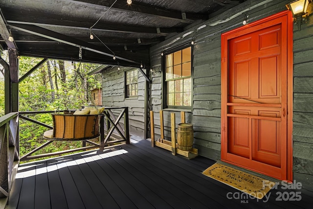 83 Snowy Cove Ln, Black Mountain, NC 28711 - wooden terrace with a porch